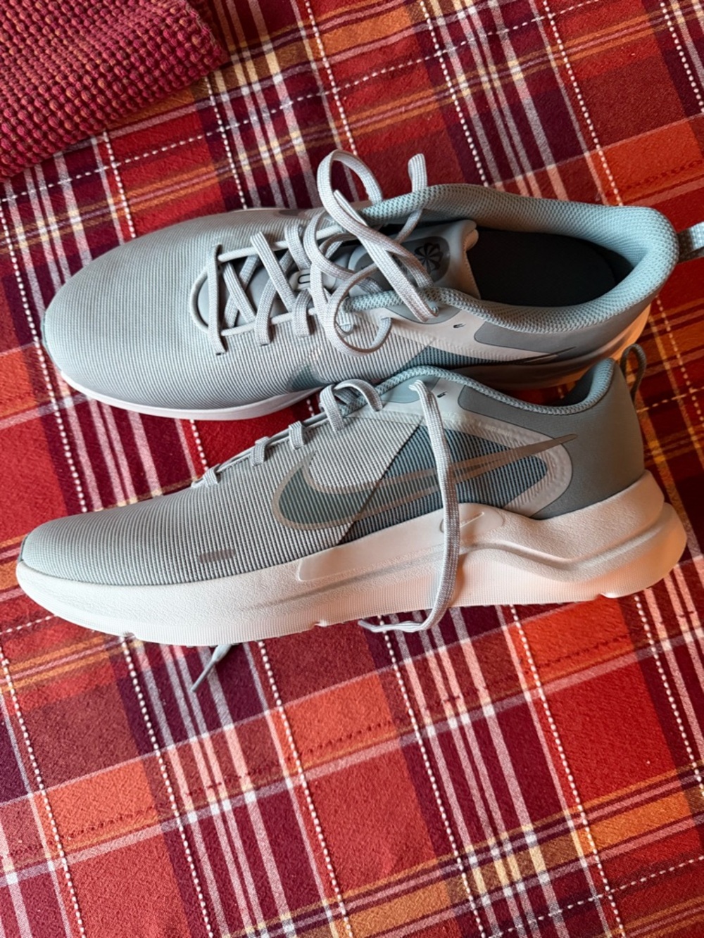 Nike Light Blue and Gray Men's Running Sneakers